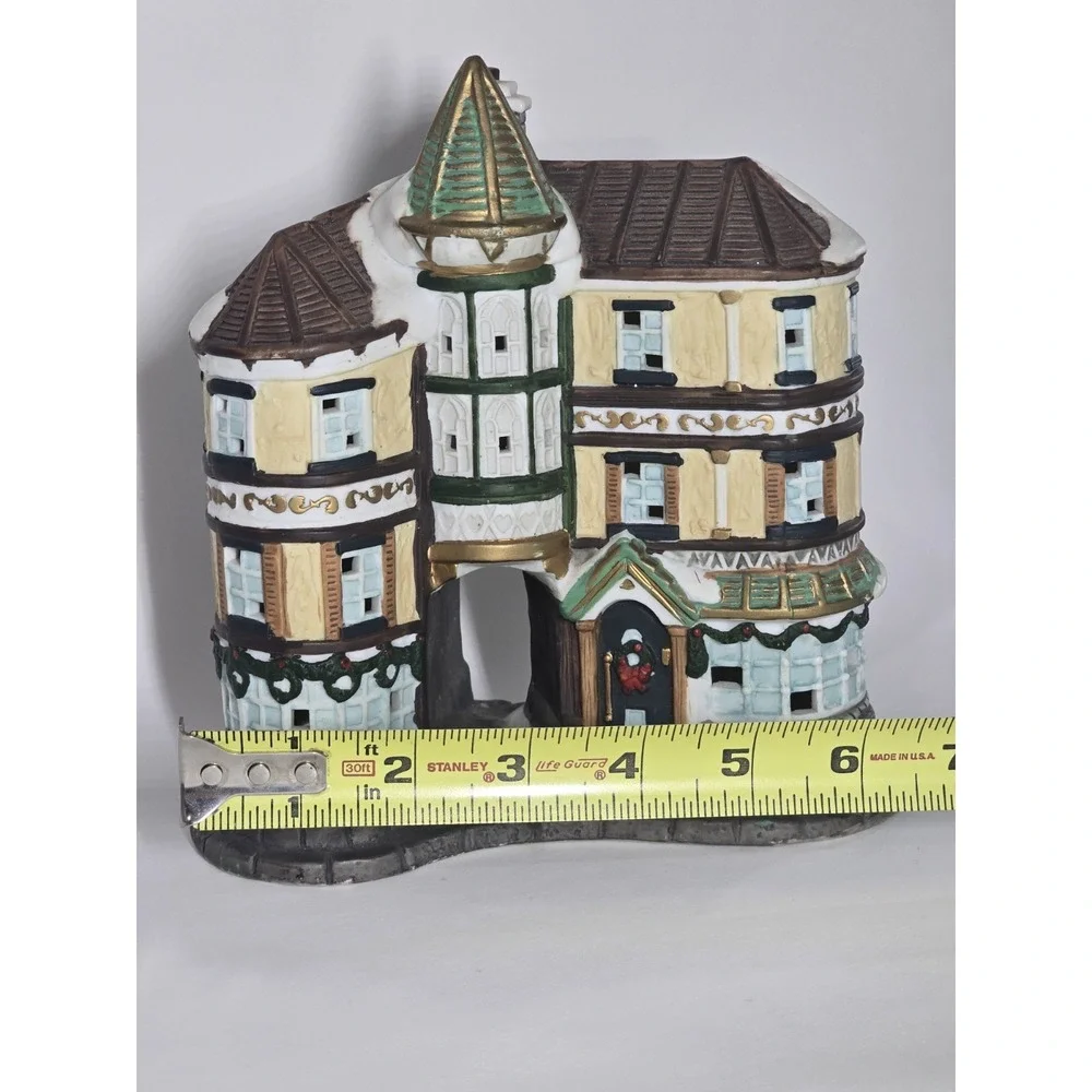 Chipped* Mercuries 1994 Christmas Village Victorian Building Light-Ready Vintage